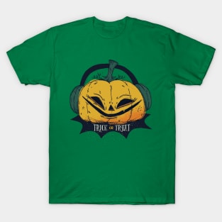 Cool Halloween Pumpkin Graphic Design T-Shirt